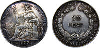 French Indochina 20 Centimes French Indochina French colony 1887 A 20 Centimes Third Republic -