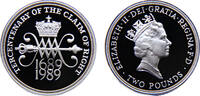 Great Britain 2 Pounds Great Britain United Kingdom Elizabeth II 1989 2 Pounds 300th anniversary of Claim of Right -