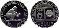 Yugoslavia 500 Dinara Yugoslavia Socialist Federal Republic 1982 500 Dinara Winter Olympics Sarajevo 1984, BDownhill Skiing -
