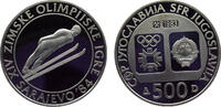 Yugoslavia 500 Dinara Yugoslavia Socialist Federal Republic 1983 500 Dinara Winter Olympics Sarajevo 1984, Ski Jumping -