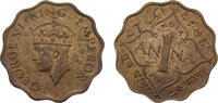 India 1 Anna India British colony George VI 1942 • 1 Anna 2nd portrait 3.89g -