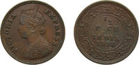 India ½ Pice India India - British British colony 1898 ½ Pice - Victoria Copper 3.2g AU KM484 -
