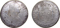 1801 PTS PP Potosi Mint Bolivia Spanish colony 1801 PTS PP 8 Reales - Charles IV Silver (.896) Potosi Mint (3965000) 26.9g XF KM73 Cal684