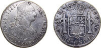 1808 PTS PJ Potosi Mint Bolivia Spanish colony 1808 PTS PJ 8 Reales - Charles IV Cleaned Silver (.896) Potosi Mint (3299000) 26.9g AU KM73 Cal684