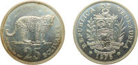 Venezuela 25 Bolívares Venezuela Fourth Republic 1975 25 Bolívares (Jaguar) Silver (.925) Royal Mint (8217) 28.28g BU Y 46 NCV mv25bs-aa -