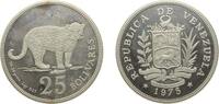 Venezuela 25 Bolívares Venezuela Fourth Republic 1975 25 Bolívares (Jaguar) Silver (.925) (38292) 28.28g PF Y 46 NCV mv25bs-aa -