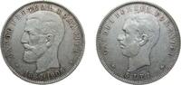 Romania 5 Lei Romania Kingdom 1906 5 Lei - Carol I (Reign Anniversary) Silver (.900) Brussels Mint (200000) 25g XF KM 35 Dav ECT 275 -