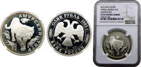 Russia 1 Rouble Russia 1993 ЛМД 1 Rouble (Amur Tiger) Silver (.900) (50000) 17.44g NGC PF67 Y 335 CBR 5109-0001 Schön 327 -
