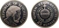 Seychelles 25 Rupees Seychelles Republic 1977 25 Rupees (Silver Jubilee) Silver (.500) (17000) 28.28g BU KM 38 Schön 38 -