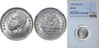 Haiti 5 Centimes Haiti First Republic 1905 5 Centimes Copper-nickel (75% Copper, 25% Nickel) Scovill Manufacturing Company Mint (20000000) 2.6g N -