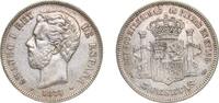 Spain Spain Kingdom 1871 *18-71 SDM 5 Pesetas - Amadeo I Silver (.900) Madrid Mint (13641162) 25g XF KM 666 5 Pesetas 1871 *18-71 SDM Madrid Mint XF