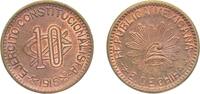 Mexico 10 Centavos Mexico State of Chihuahua 1915 10 Centavos (Constitutionalist Army) Brass 8.89g AU KM 615a -