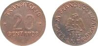 Mexico 20 Centavos Mexico State of Puebla 1915 20 Centavos (Chiconcuatla) Copper 8.34g UNC KM 757 -