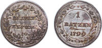 Switzerland 1 Batzen Switzerland Helvetic Republic 1799 1 Batzen / 10 Rappen Billon 2.8g AU HMZ 2 1189 Divo/Tob19 10 Hofer 19-27 KM A8 -