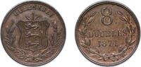 Guernsey 8 Doubles Guernsey British dependency 1874 8 Doubles Bronze (70000) 9.6g AU KM 7 Schön 8 -