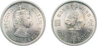 China 1 Dollar China Hong Kong 1972 1 Dollar - Elizabeth II (1st portrait) Copper-nickel (20000000) 11.75g UNC KM 35 Schön 22.2 -