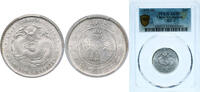 China 20 Fen China Kwangtung Province 1890-1908 20 Cent /Fen - Guangxu Silver (.800) 5.5g PCGS AU 55 Y 201 Kann 28 -