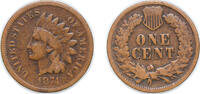 United States 1 Cent United States Federal republic 1874 1 Cent Indian Head Cent Bronze (.950 copper, .050 tin and zinc) (14187500) 3.11g VF KM 90a -