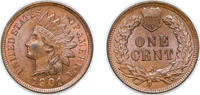 United States 1 Cent United States Federal republic 1901 1 Cent Indian Head Cent Bronze (.950 copper, .050 tin and zinc) (79609158) 3.11g UNC KM 90 -