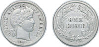United States 1 Dime United States Federal republic 1911 1 Dime Barber Dime Silver (.900) (.100 copper) Philadelphia Mint (18870000) 2.5g XF KM 113 -