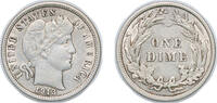 United States 1 Dime United States Federal republic 1913 1 Dime Barber Dime Silver (.900) (.100 copper) (19760000) 2.5g XF KM 113 Schön 120 -