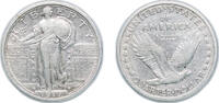 United States ¼ Dollar United States Federal republic 1917 ¼ Dollar Standing Liberty Quarter (No Stars Below Eagle) Type 1 Silver (.900) (8740000) 6. -