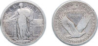 United States ¼ Dollar United States 1917 ¼ Dollar Standing Liberty Quarter (No Stars Below Eagle) Type 1 Silver (.900) (8740000) 6.25g VF KM 141 -