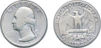 United States ¼ Dollar United States Federal republic 1932 D ¼ Dollar Washington Silver Quarter Silver (.900) (436800) 6.12g VF KM 164 Schön 168 -