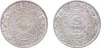 Morocco 5 Francs Morocco AH1352 (1934) 5 Francs - Mohammed V Silver (.680) (5000000) 5.04g AU Y 37 -