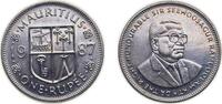 Mauritius 1 Rupee Mauritius Constitutional Monarchy Within The Commonwealth 1987 1 Rupee Copper-nickel Royal Mint 7.45g UNC KM 55 Schön 55 -