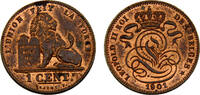 Belgium 1 Centime Belgium Kingdom Leopold II 1901 1 Centime French text -