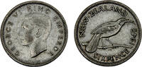 New Zealand 6 Pence New Zealand George VI 1945 6 Pence 1st type -