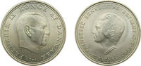 Denmark 10 Kroner Denmark Kingdom 1968 C♥S 10 Kroner - Frederik IX (Wedding of Princess Benedikte) Silver (.800) (Copper .200) Copenhagen Mint (29 -