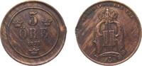 Sweden 5 Öre Sweden Kingdom 1878 5 Öre - Oscar II (small letters) Bronze (364000) 8g XF KM 736 -