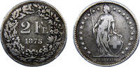 Switzerland 2 Francs Switzerland Federal State 1875 B 2 Francs Helvetia standing -