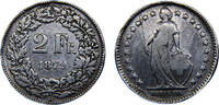 Switzerland 2 Francs Switzerland Federal State 1879 B 2 Francs Helvetia standing -