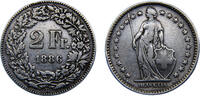 Switzerland 2 Francs Switzerland Federal State 1886 B 2 Francs Helvetia standing -