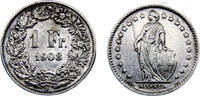 Switzerland 1 Franc Switzerland Federal State 1908 B 1 Franc Helvetia standing -