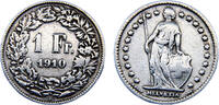 Switzerland 1 Franc Switzerland Federal State 1910 B 1 Franc Helvetia standing -