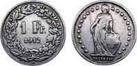 Switzerland 1 Franc Switzerland Federal State 1912 B 1 Franc Helvetia standing -