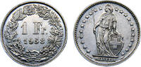 Switzerland 1 Franc Switzerland Federal State 1958 B 1 Franc Helvetia standing -