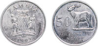 Zambia 50 Ngwee Zambia Republic 1992 50 Ngwee Nickel plated steel 3.99g UNC KM 30 Schön 29 -