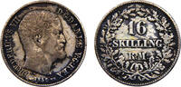 Denmark 16 Skilling Rigsmønt Denmark Kingdom Frederik VII 1856 ♔ ; V.S 16 Skilling Rigsmønt -