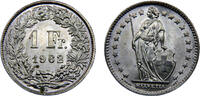 Switzerland 1 Franc Switzerland Federal State 1962 B 1 Franc Helvetia standing -