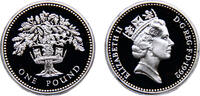 Great Britain 1 Pound Great Britain United Kingdom Elizabeth II 1992 1 Pound Royal Diadem series, English Oak -
