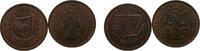Cyprus 5 Mils Cyprus British colony Elizabeth II 1956/ 1960 5 Mils 2 Lots -