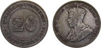 20 Cents Straits Settlements British colony George V 1926 20 Cents 5.4g -
