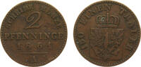 Germany 2 Pfenninge Germany States Kingdom of Prussia Wilhelm I 1861 A 2 Pfenninge 2.8g -