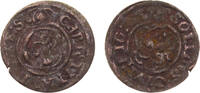 1 Solidus Swedish Livonia Possession City of Riga Christina 1645 1 Solidus 0.6g -