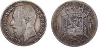Belgium 1 Franc Belgium Kingdom Leopold II 1887 1 Franc Dutch text 4.8g -